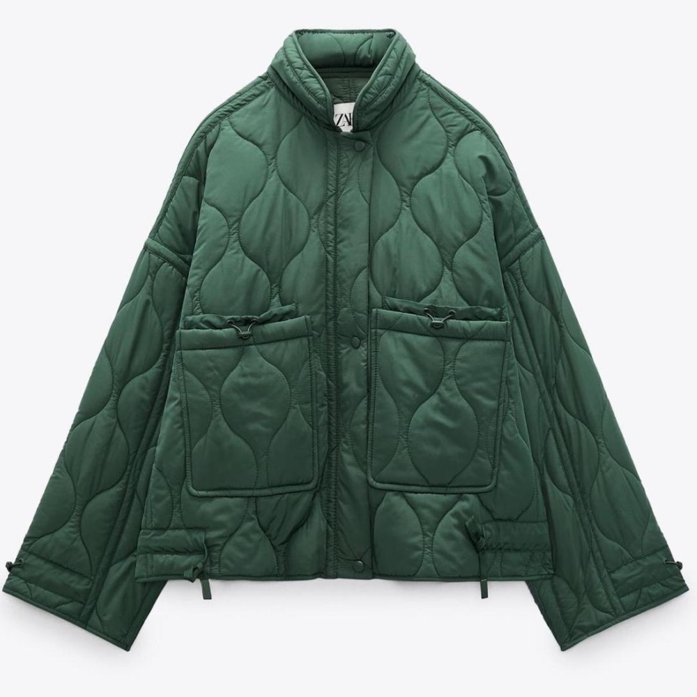 Instagram favorite! Zara Puffer Jacket Cropped Water Repellent XS (oversized)